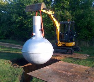 Septic Tank Installation with concrete backfill