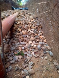 constructing new soakaway for septic tank system