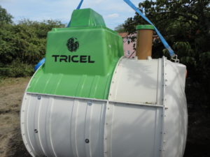 sewage treatment plant delivered for installation