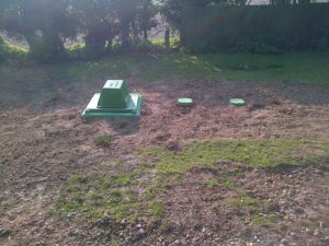 sewage treatment plant back filled and completed