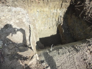 excavation for sewage treatment plant installation