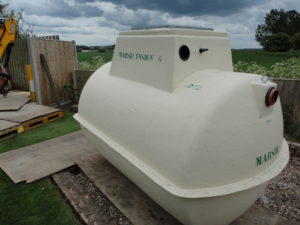 site prepared for sewage treatment plant installation